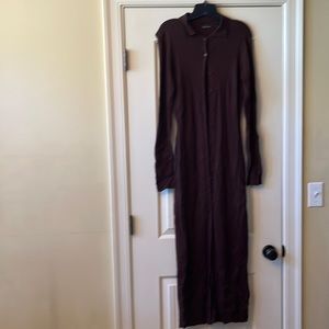 Moda Chocolate Ankle Length Long Duster